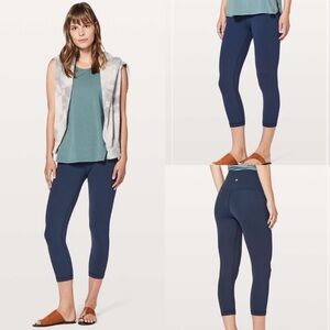 Lululemon women’s Align Crop *21"True Navy (Second Release) size 10